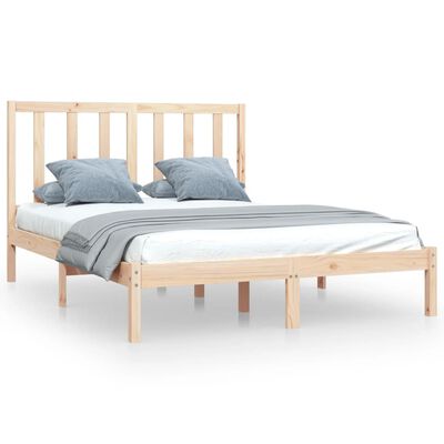 vidaXL Bed Frame Solid Wood Pine 150x200 cm King Size