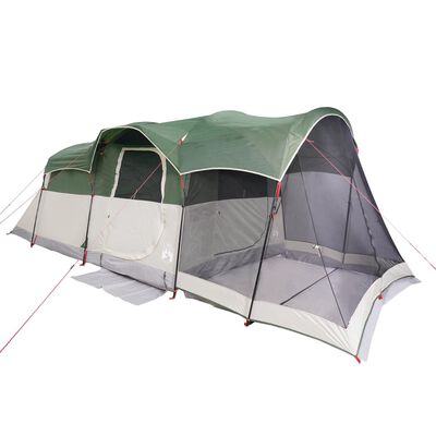 vidaXL Family Tent Tunnel 8-Person Green Waterproof