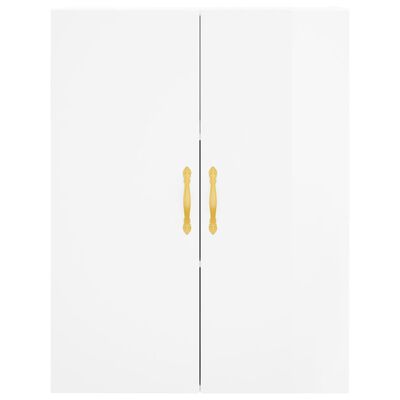 vidaXL Highboard High Gloss White 69.5x34x180 cm Engineered Wood