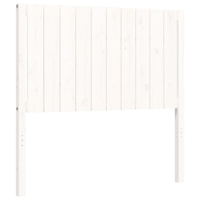 vidaXL Bed Frame with Headboard White 100x200 cm Solid Wood