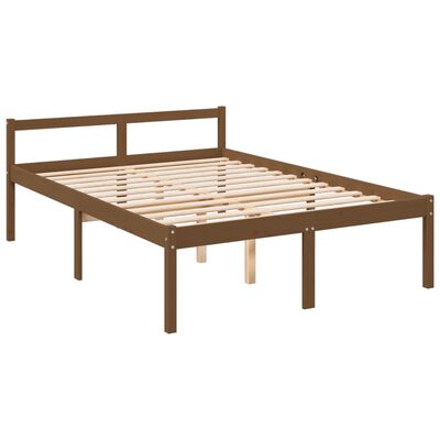 vidaXL Senior Bed without Mattress Honey Brown 140x200 cm Solid Wood