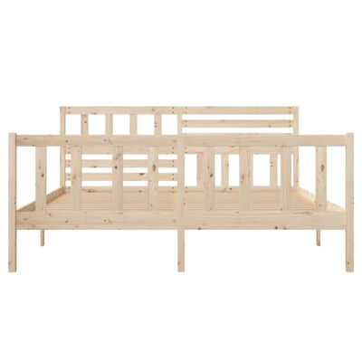 vidaXL Bed Frame without Mattress Solid Wood 140x190 cm (810062+814144)