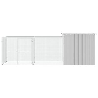 vidaXL Chicken Cage Grey 300x91x100 cm Galvanised Steel