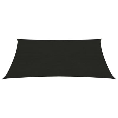 vidaXL Sunshade Sail 160 g/m² Black 2x2.5 m HDPE