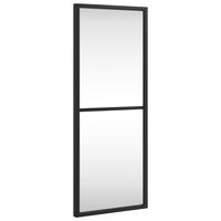 vidaXL Wall Mirror Black 20x50 cm Rectangle Iron