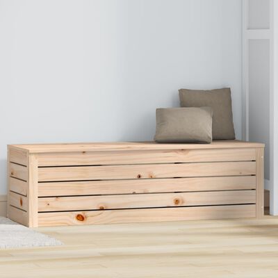 vidaXL Storage Box 109x36.5x33 cm Solid Wood Pine