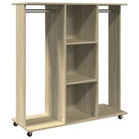 vidaXL Wardrobe with Wheels Sonoma Oak 102x38x110 cm Engineered Wood