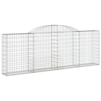 vidaXL Arched Gabion Baskets 3 pcs 300x30x100/120 cm Galvanised Iron