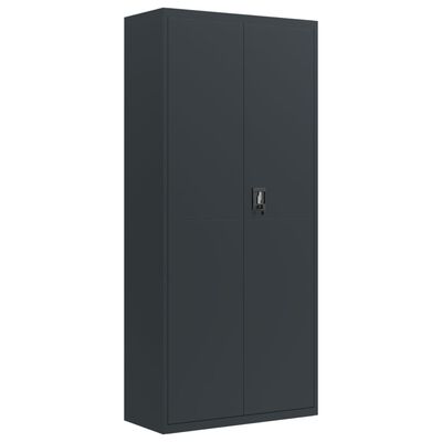 vidaXL File Cabinet Anthracite 90x40x200 cm Steel