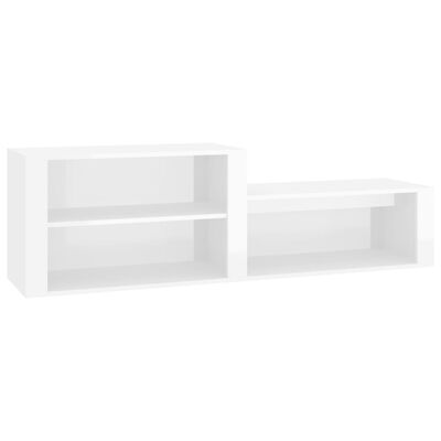 vidaXL Shoe Cabinet High Gloss White 150x35x45 cm Engineered Wood