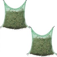 vidaXL Hay Nets 2 pcs Rectangular Green 90x60 cm PP