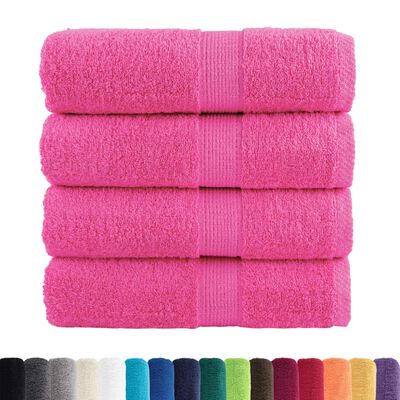 vidaXL Premium Soap Towels SOLUND 4 pcs Pink 30x30 cm 600 gsm