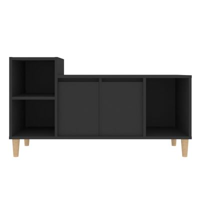 vidaXL TV Cabinet Black 100x35x55 cm Engineered Wood