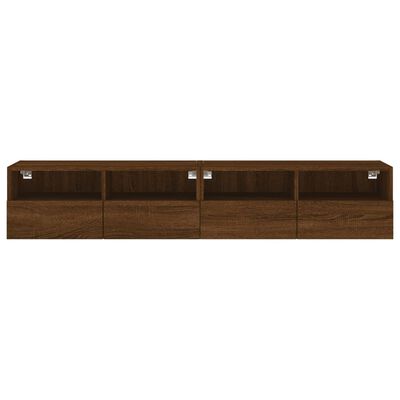 vidaXL TV Wall Cabinets 2 pcs Brown Oak 80x30x30 cm Engineered Wood