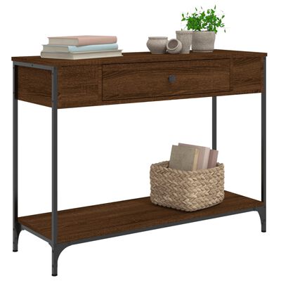 vidaXL Console Table Brown Oak 100x34.5x75 cm Engineered Wood