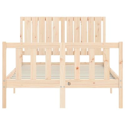 vidaXL Bed Frame without Mattress Small Double Solid Wood Pine