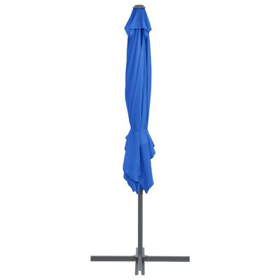 vidaXL Cantilever Garden Parasol with Steel Pole Azure Blue 250x250 cm