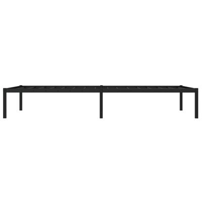 vidaXL Metal Bed Frame Black 100x190 cm