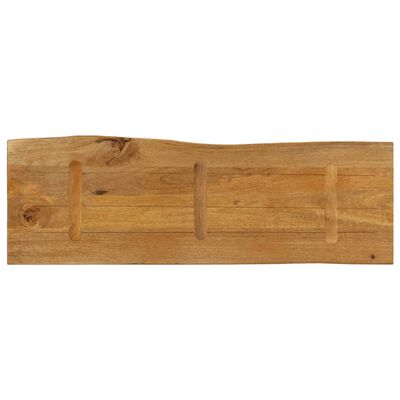 vidaXL Table Top 120x40x3.8 cm Live Edge Solid Wood Mango