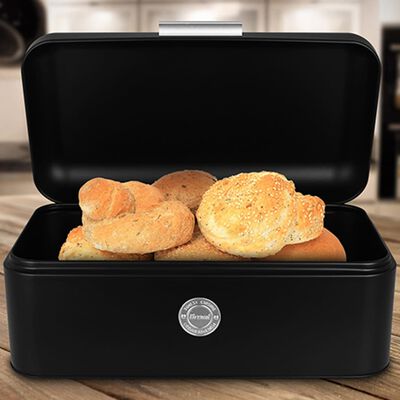 Excellent Houseware Bread Bin Matt Black 2.5 L