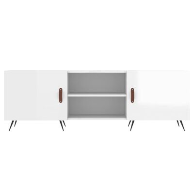 vidaXL TV Cabinet High Gloss White 150x30x50 cm Engineered Wood