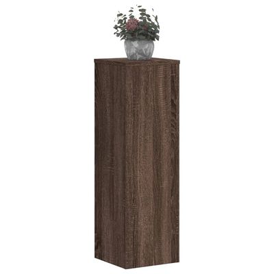 vidaXL Plant Stand 2pcs Brown Oak 25x25x80 cm Engineered Wood