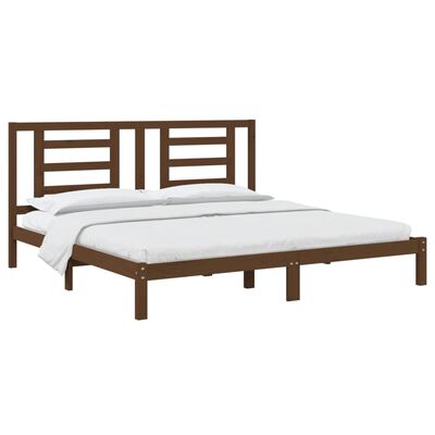 vidaXL Bed Frame without Mattress Honey Brown 200x200 cm Solid Wood Pine