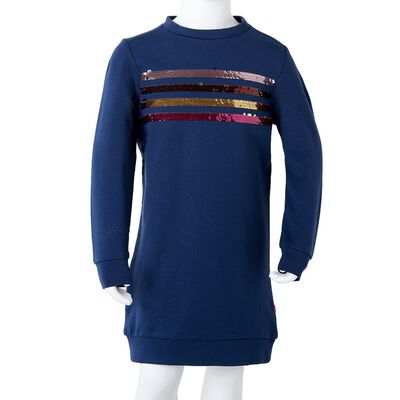 Kids' Sweatshirt Dress Navy 140