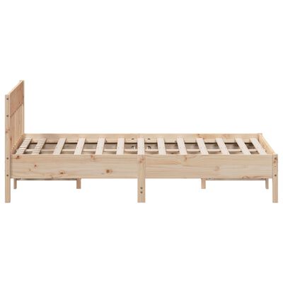 vidaXL Bed Frame without Mattress 120x190 cm Small Double Solid Wood Pine