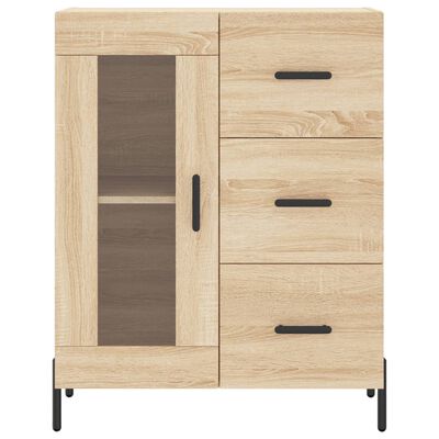 vidaXL Sideboard Sonoma Oak 69.5x34x90 cm Engineered Wood