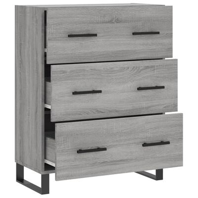 vidaXL Sideboard Grey Sonoma 69.5x34x90 cm Engineered Wood