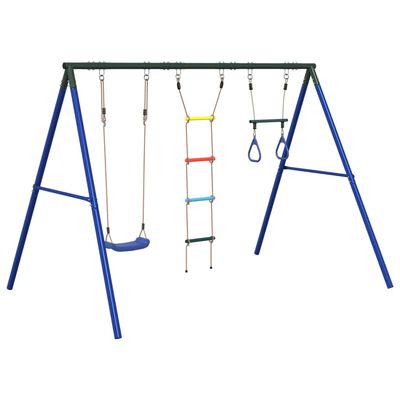 vidaXL Outdoor Swing Set with Swing, Trapeze, Ladder