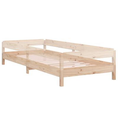 vidaXL Stack Bed without Mattress 75x190 cm Small Single Solid Wood Pine