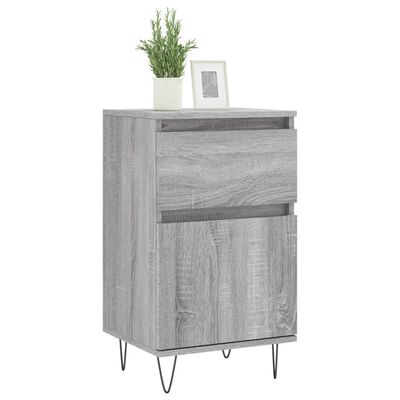 vidaXL Sideboards 2 pcs Grey Sonoma 40x35x70 cm Engineered Wood