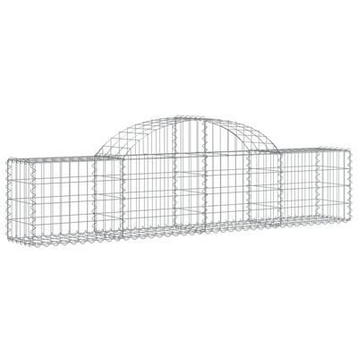 vidaXL Arched Gabion Baskets 9 pcs 200x30x40/60 cm Galvanised Iron