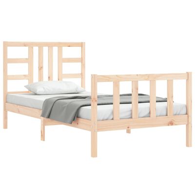 vidaXL Bed Frame without Mattress 90x190 cm Single Solid Wood Pine