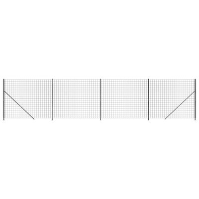 vidaXL Wire Mesh Fence with Flange Anthracite 2x10 m