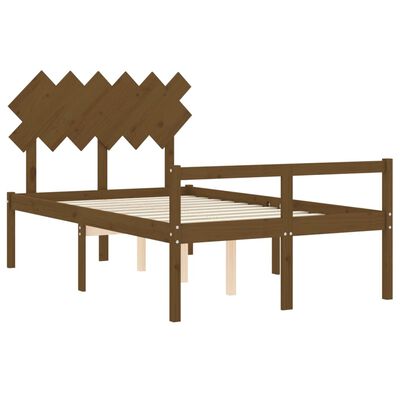 vidaXL Senior Bed without Mattress Honey Brown Double Solid Wood