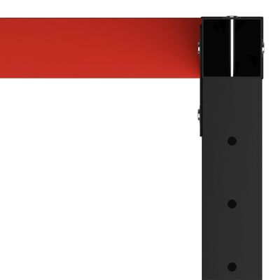 vidaXL Work Bench Frame Metal 150x57x79 cm Black and Red