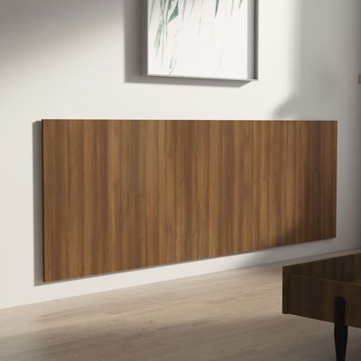 vidaXL Wall Headboard Brown Oak 240x1.5x80 cm Engineered Wood