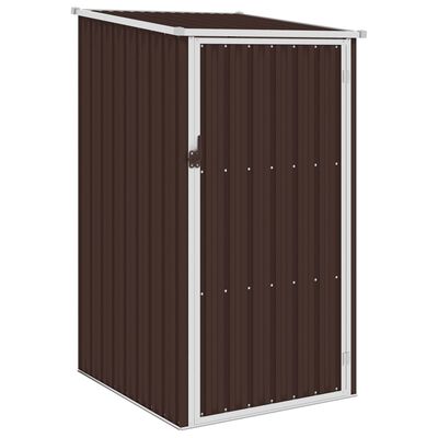 vidaXL Garden Shed Brown 87x98x159 cm Galvanised Steel