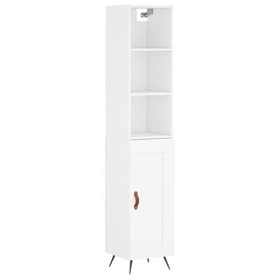 vidaXL Highboard White 34.5x34x180 cm Engineered Wood