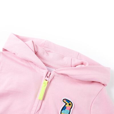 Kids' Hooded Sweatshirt with Zip Bright Pink 92