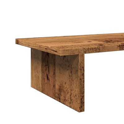 vidaXL Monitor Stand Old Wood 100x27x15 cm Engineered Wood