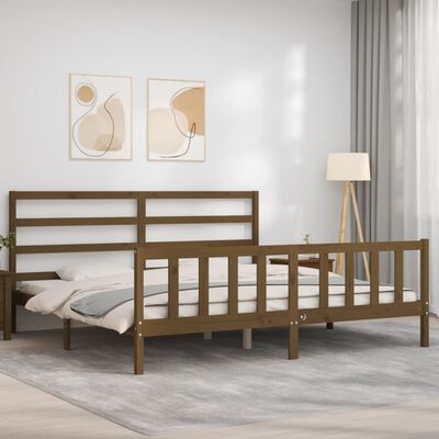 vidaXL Bed Frame without Mattress Honey Brown 200x200 cm Solid Wood Pine