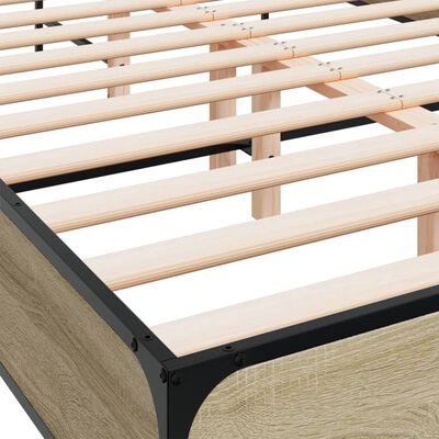 vidaXL Bed Frame without Mattress Sonoma Oak 135x190 cm Double