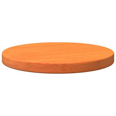 vidaXL Table Top Round Wax Brown Ø30x2.5 cm Solid Wood Pine