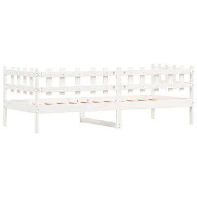 vidaXL Day Bed without Mattress White 80x200 cm Solid Wood Pine