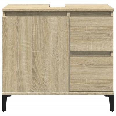 vidaXL Bathroom Cabinet Sonoma Oak 65x33x60 cm Engineered Wood