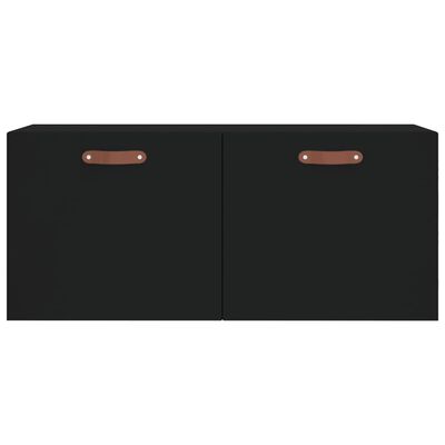 vidaXL Wall Cabinet Black 80x36.5x35 cm Engineered Wood